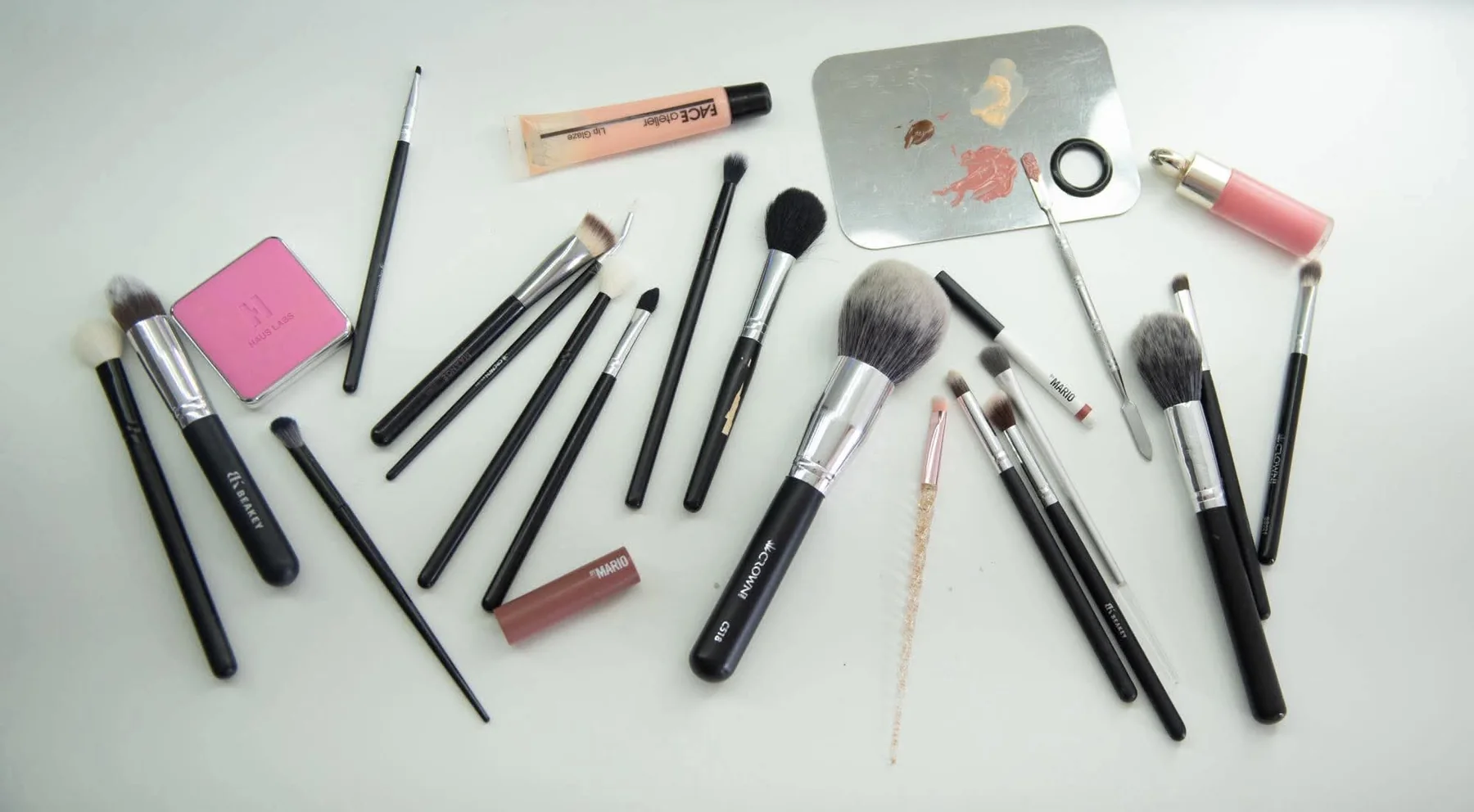 Professional makeup brushes